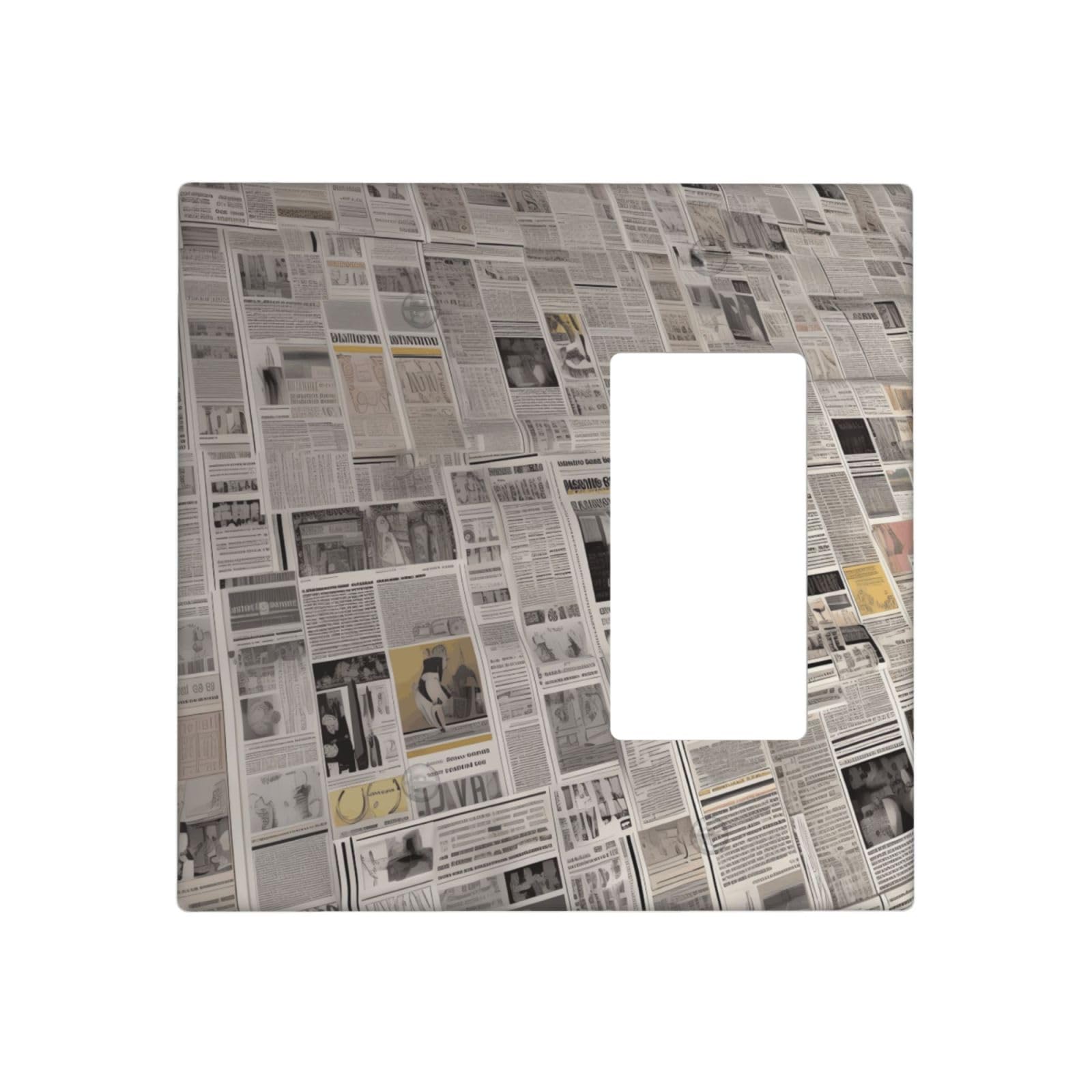 Decorator Wall Plate 2 Gang Light Switch Covers newspaper Wallplate Double Toggle Switch Plate Standard Size Electrical Outlet Covers Decorative Wall Switch Plate Cover