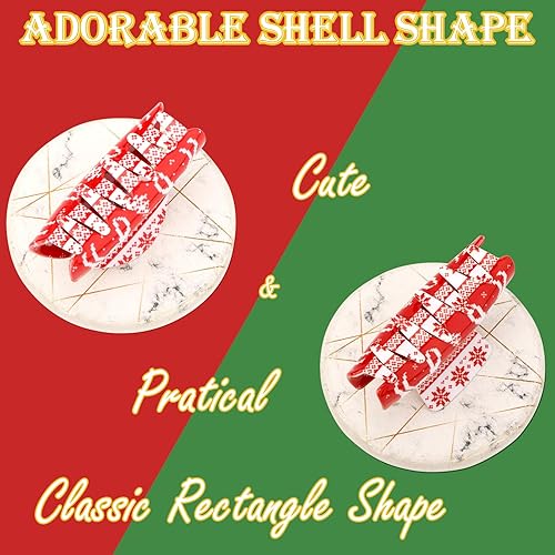 Miniatura 5 de Hapdoo Pinzas para el cabello de Navidad, tamaño mediano, con diseño de reno para árbol de Navidad, agarre fuerte, antideslizantes, pequeños y rojos
