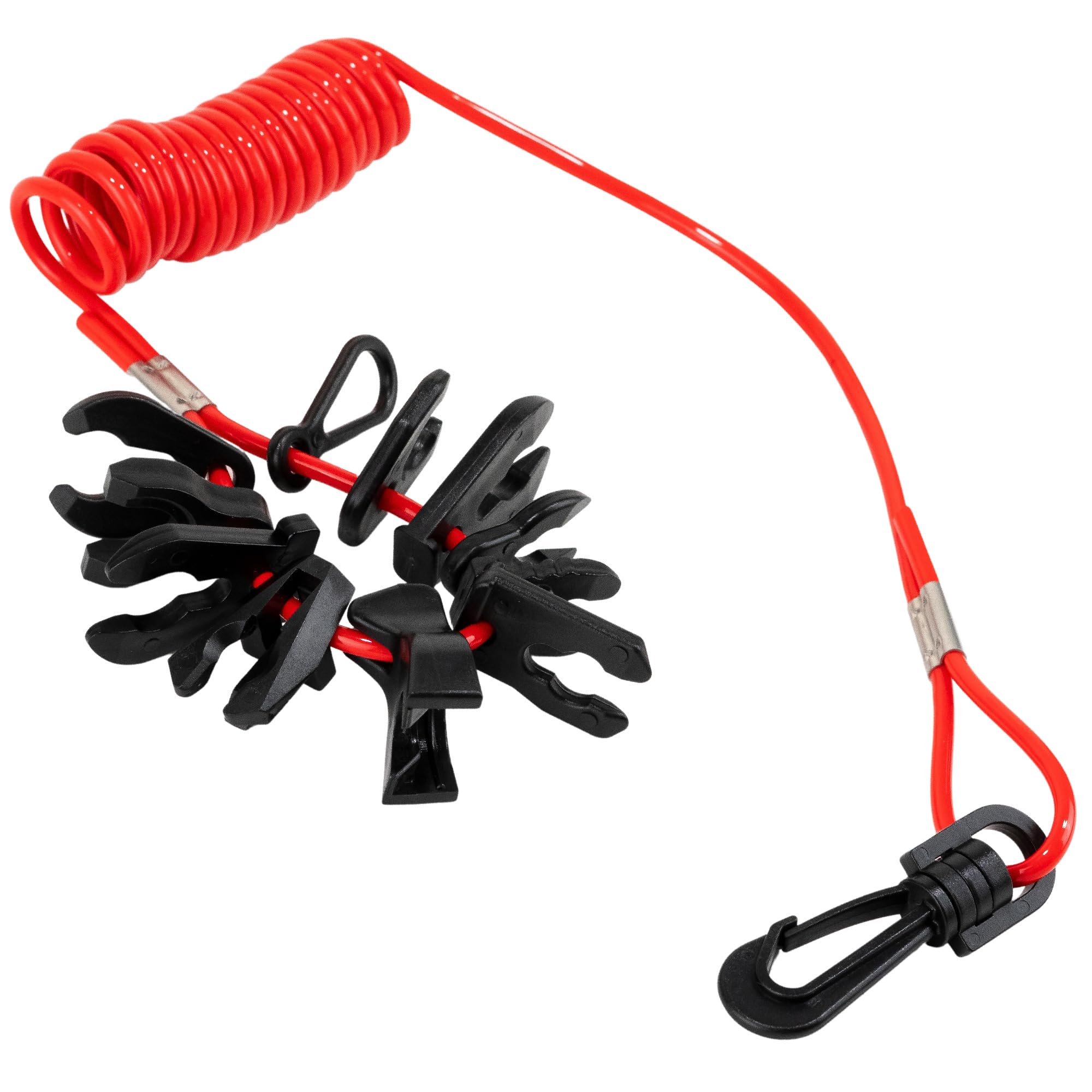 Five Oceans Boat Kill Switch Lanyard, Key Set for Johnson, Evinrude, Mercury, Yamaha, Honda, Tohatsu, Suzuki, Kawasaki, OMC and Nissan Kill Switches - FO2437