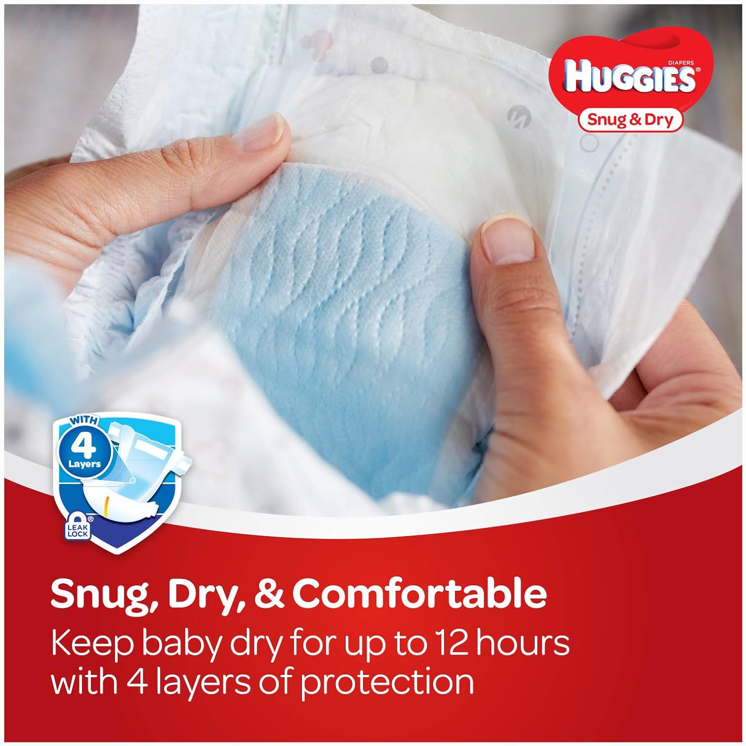 HUGGIES Snug & Dry Diapers, Size 1, 208 Count