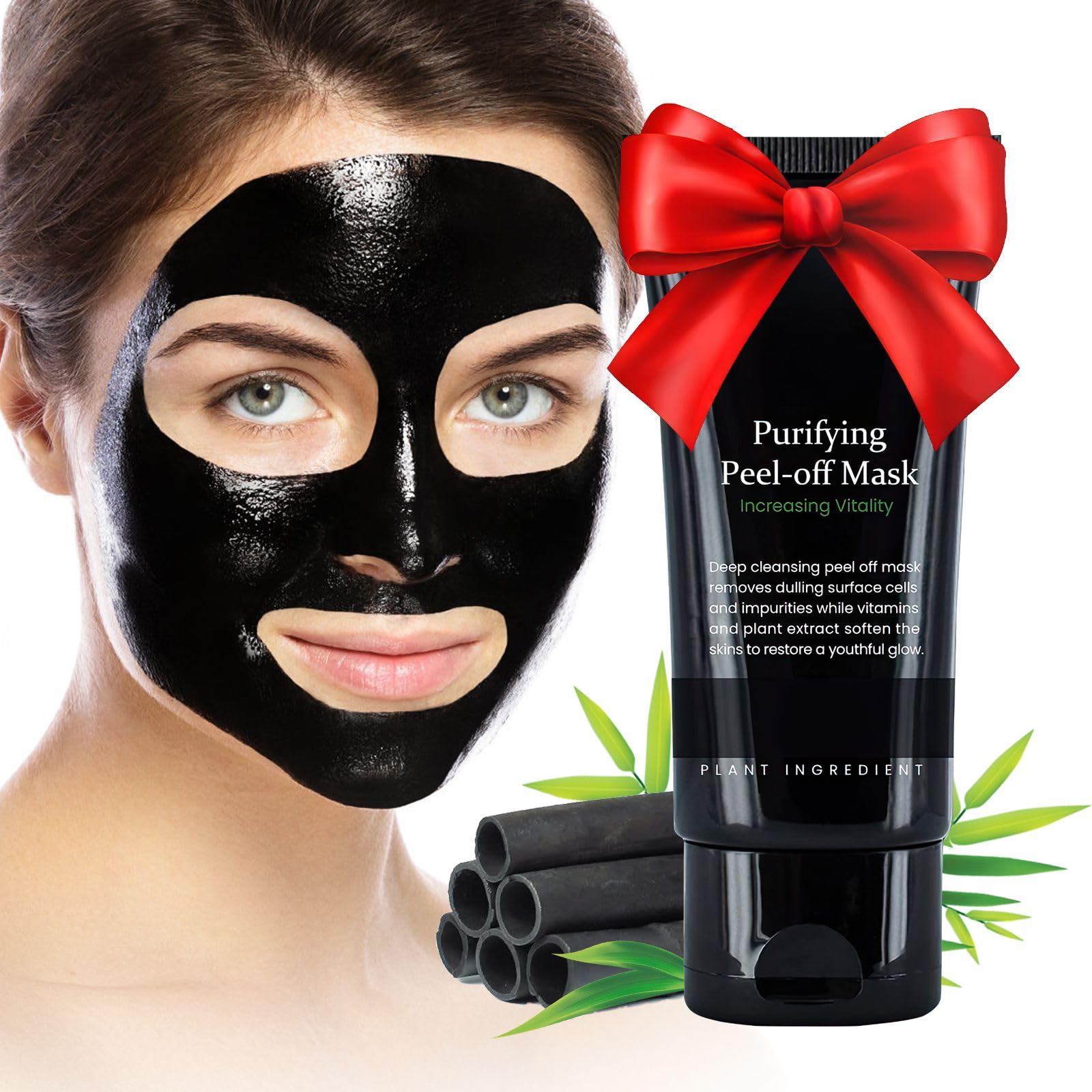 YFIXQNSU Blackhead Remover - Charcoal Peel Off Facial Mask, Nose Blackhead Remover Mask, Pore Remover, Deep Cleansing Blackhead Pores Acne for All Skin Types