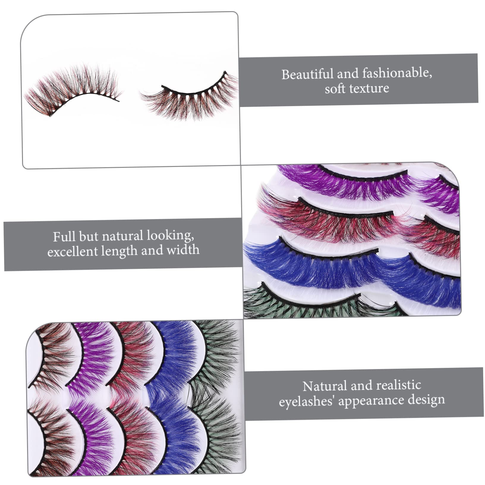POPETPOP 25paare Künstliche Wimpern Wiederverwendbare Selbstklebende Fake Lashes Für Natürliches Augen-make-up Dekorative Wimpernverlängerung Grafting Tool Für Mädchen Und -make-up