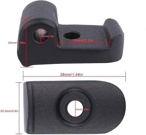 Reemplazo de gancho plegable delantero de aleación para Xiaomi Mijia M365 Scooter eléctrico Hebilla de goma de amortiguación para E-Scooter (4