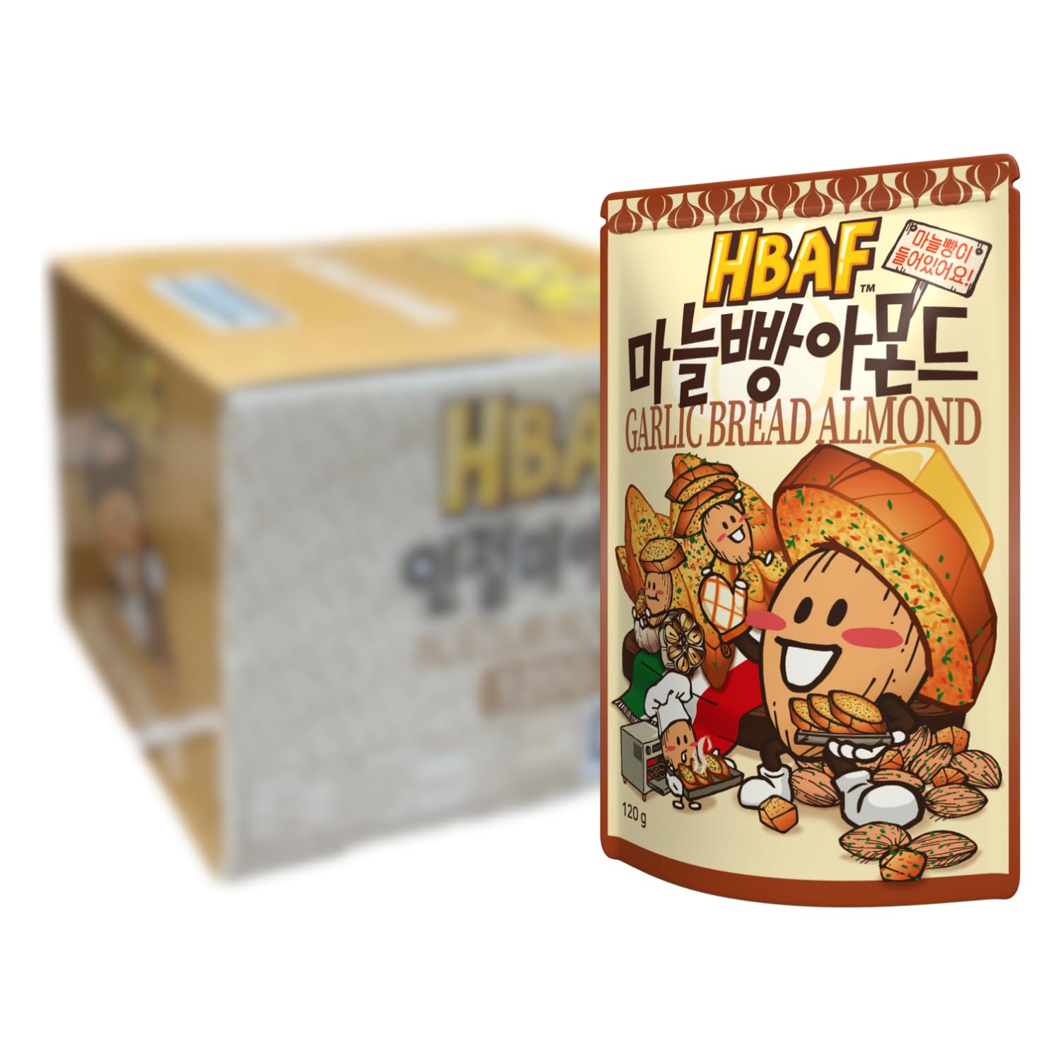 HBAF - Amande au goût de pain à l'ail - 20 X 120 GR - Multipack