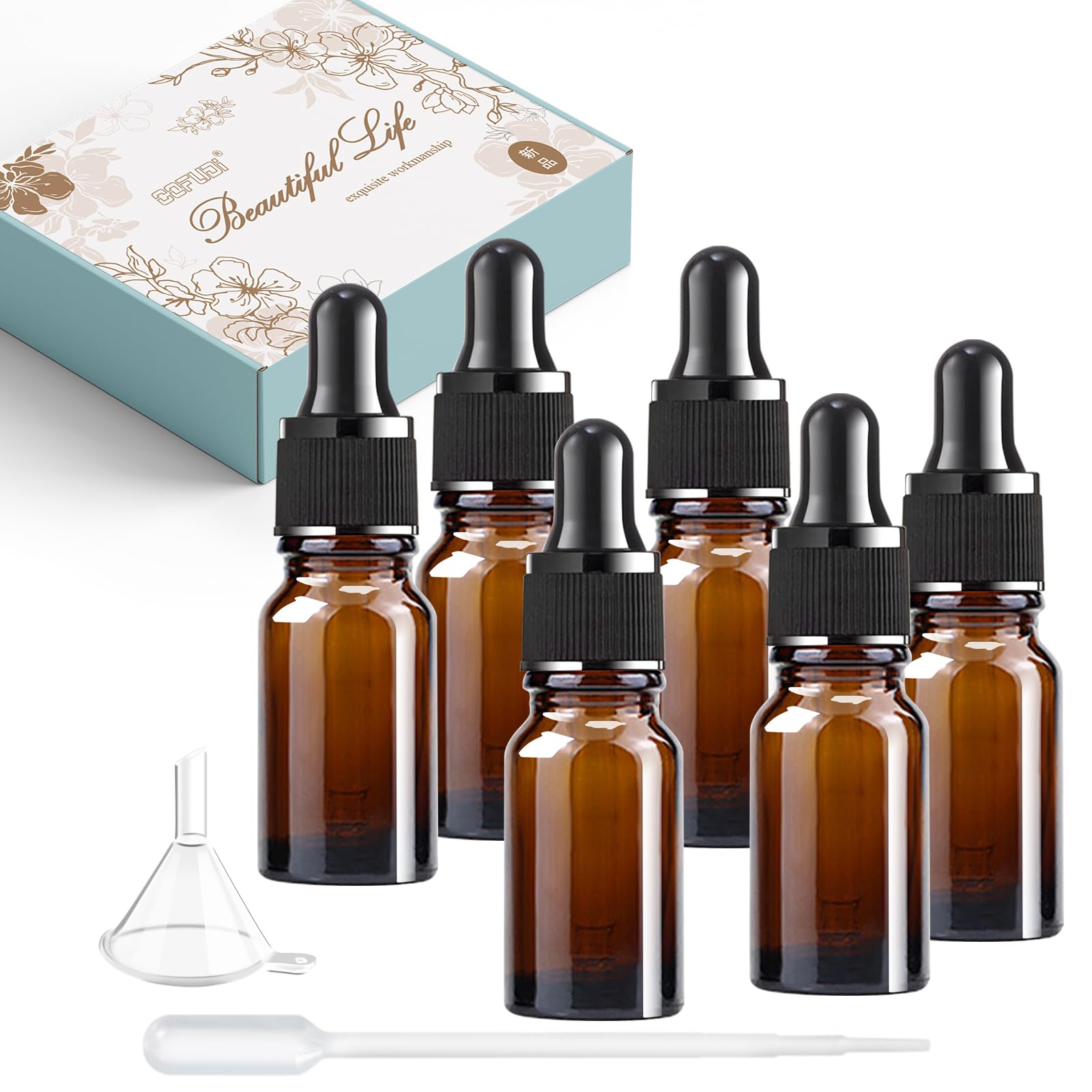 遮光瓶 スポイト付き 10ml 6本入 精油ボトル 詰め替え容器 Amazon.co.jp: スポイトボトル 10ml 6本セット 遮光瓶 ガラス