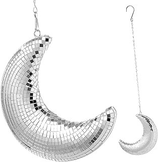 JOINPAYA Decoração Lua Pingente De Parede Bolas De Discoteca Pingente De Lua Espelho Bola De Discoteca Difusor De Bola De Discoteca Enfeite De Parede Pendurado Ornamento Pendurado Pingente