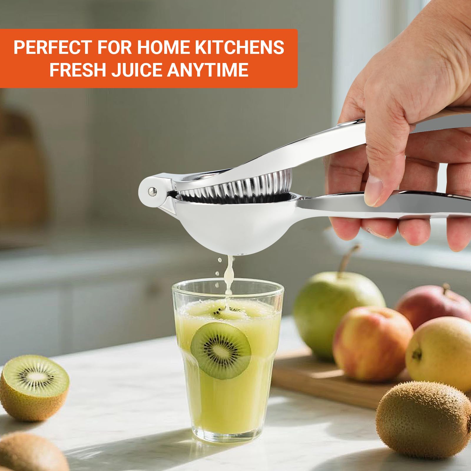 Spremiagrumi Manuale A Leva Con Manovella, Estrattore Di Succo Per Arance E Limoni, Manico Ergonomico, Beccuccio Antigoccia E Filtro Integrato, Capacità 500ml