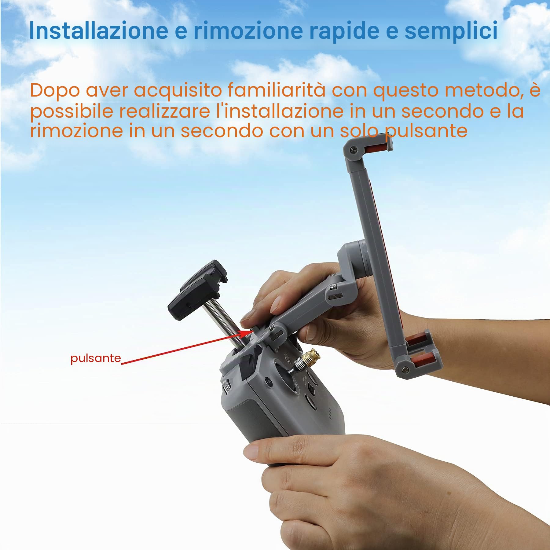 4.7-12.9” Supporto per Tablet per Radiocomando DJI RC-N1/N2,Air 2S/3,Mavic Air 2,Mavic 3 Pro/Classic,Mini 4/3,Mini 2 SE Drone Remote Controller Staffa,Controllo Clip Accessori