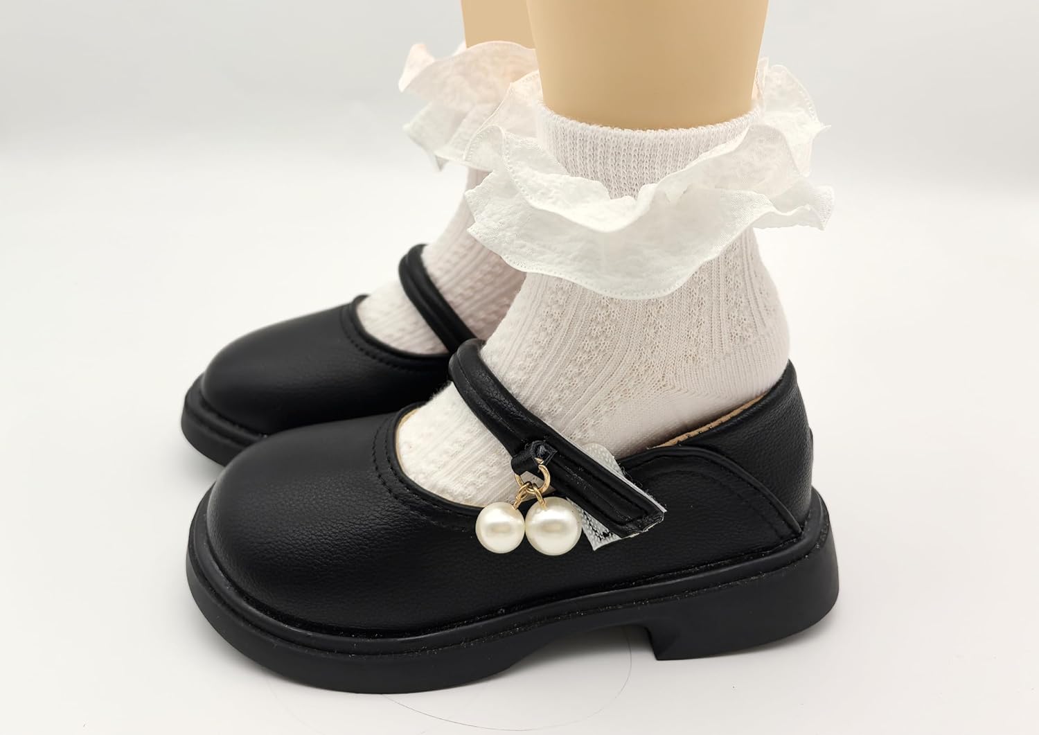 Gwenvenni Little Girls Toddler Kids Lace Ruffle Cute Frilly Cotton Socks - Image 6