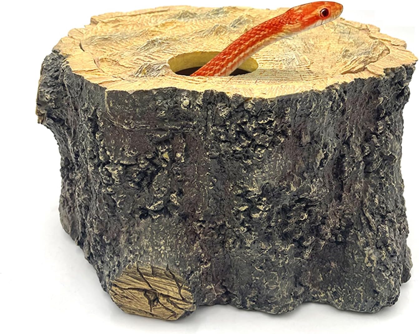 Snake Hides for Ball Pythons XX-Large Lizard Snake or Reptile Hide 15"x14.5"x7.7" Snake Hide and Basking Tree Roots Cave