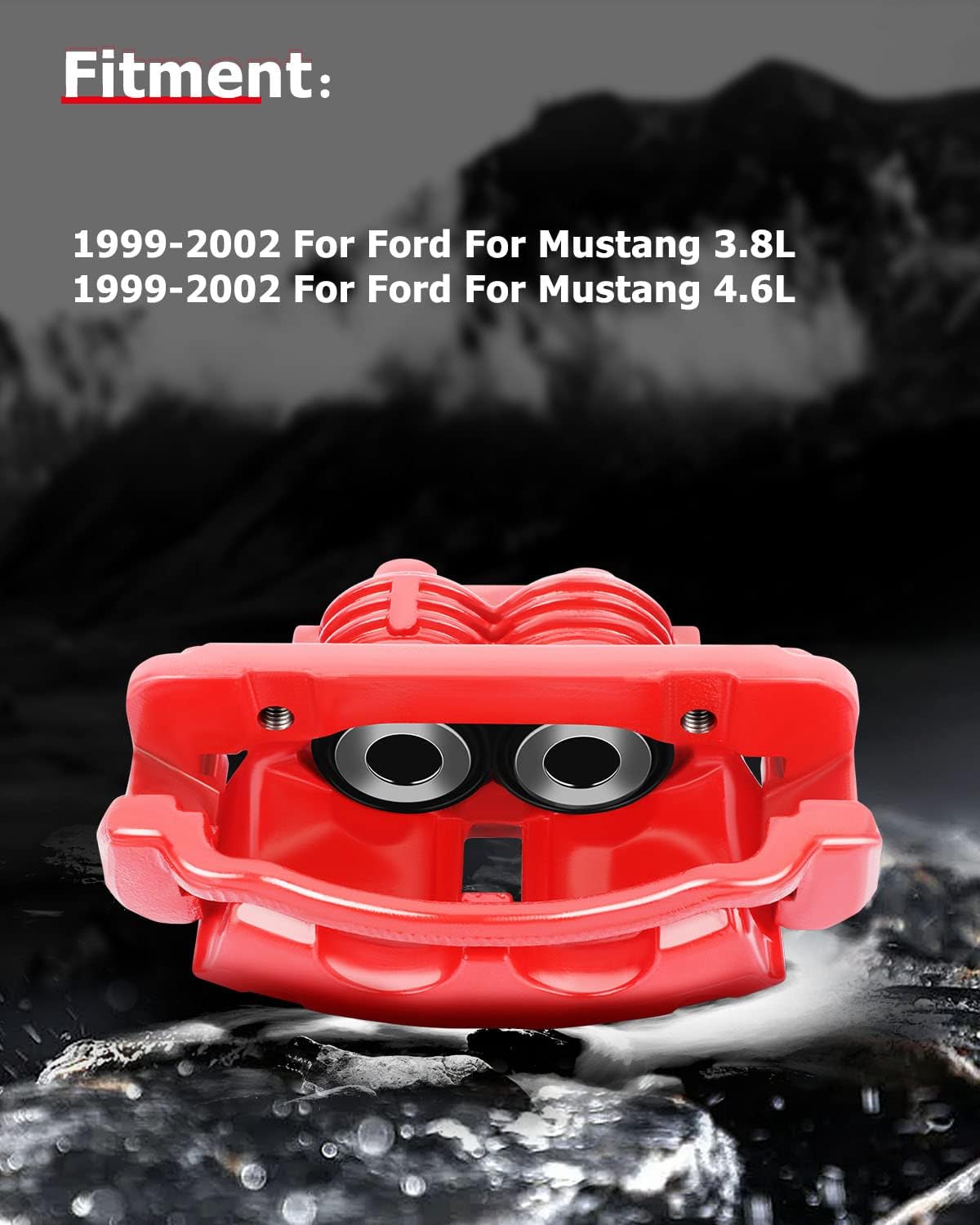 cciyu 18-b4723 18-b4722 front left & right brake calipers with bracket for ford for mustang 1999-2002 front[18-b4723+18-b4722]