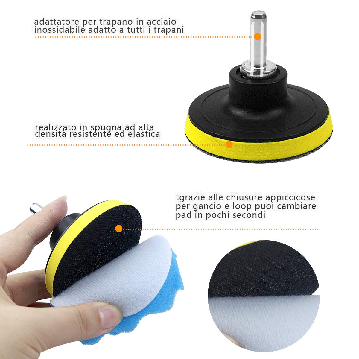 SPTA Lucidatrice Auto, Lucidatrice Per Auto, Mini Lucidatrice Senza - Foto 3