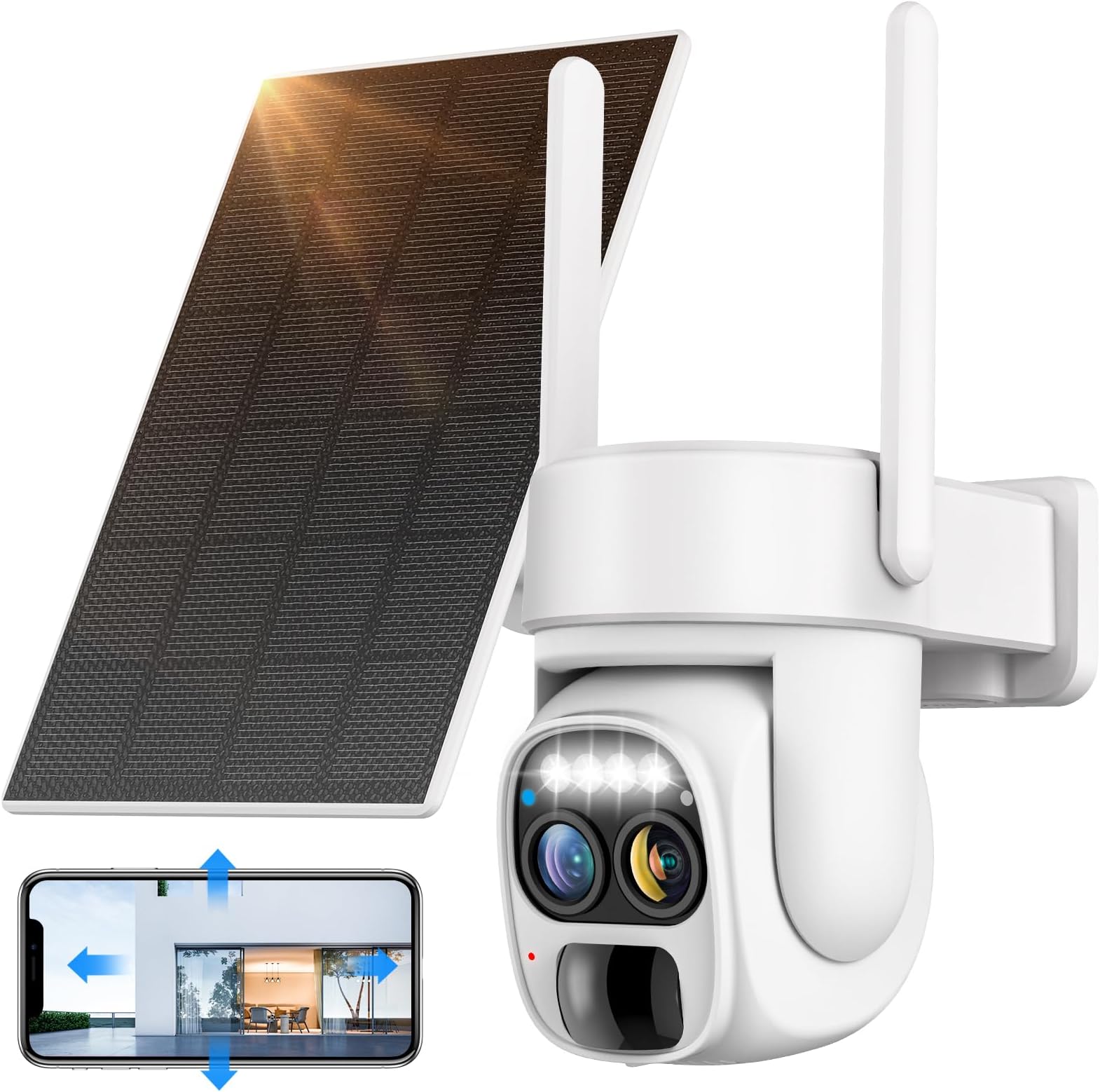 Amazon.com : Hawkray Solar Security Wireless Outdoor Camera,10X Zoom,2K ...