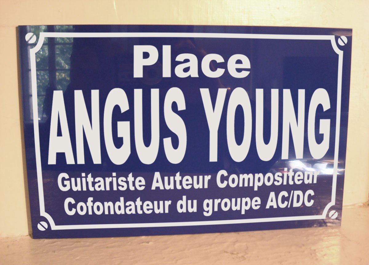 AC/DC Angus Young Guitar AC DC Street Creation Limited Edition Collector's Plate Original Gift
