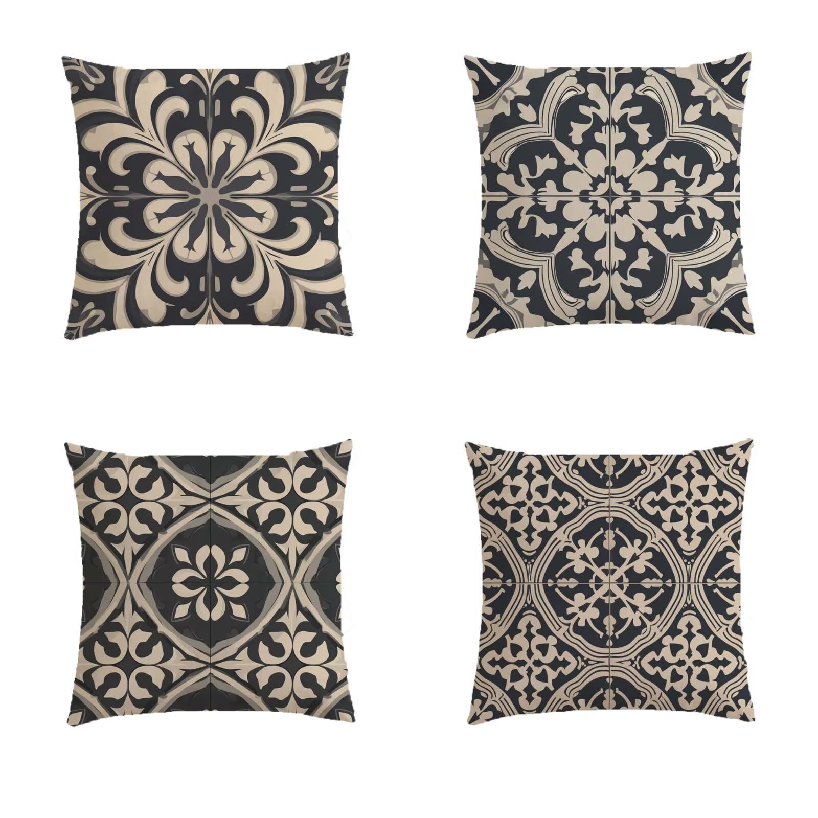 Housse de coussin 45x45 cm bohème pour sublimer votre salon de jardin cet été