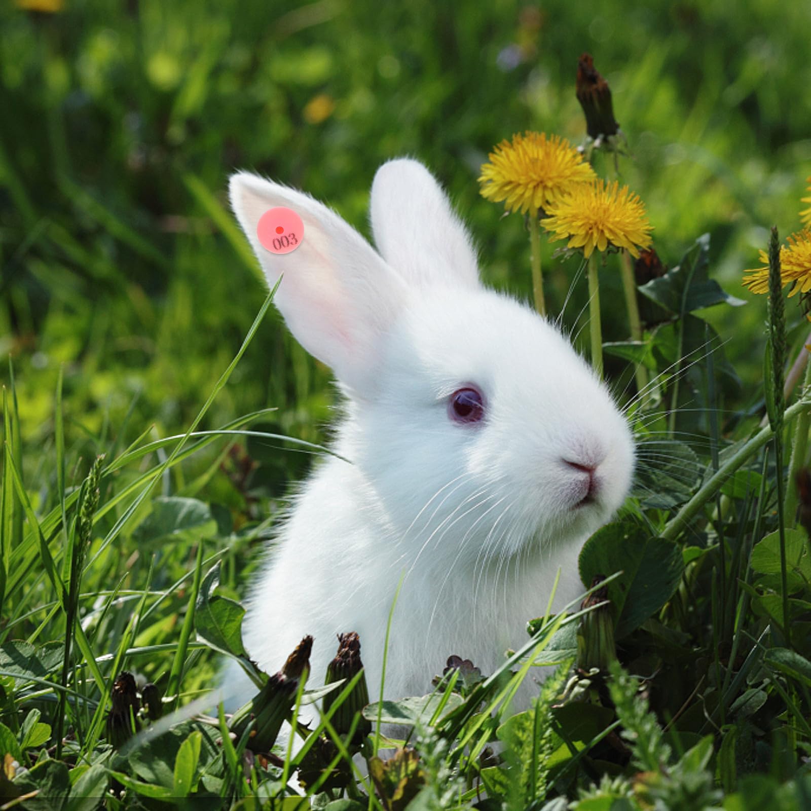 Tofficu 100 Pezzi Marchi Auricolari Numerati per Conigli e Piccoli Animali, Etichette Auricolari Resistenti e Facili da Fissare per Identificazione e Gestione Bestiame in Fattoria