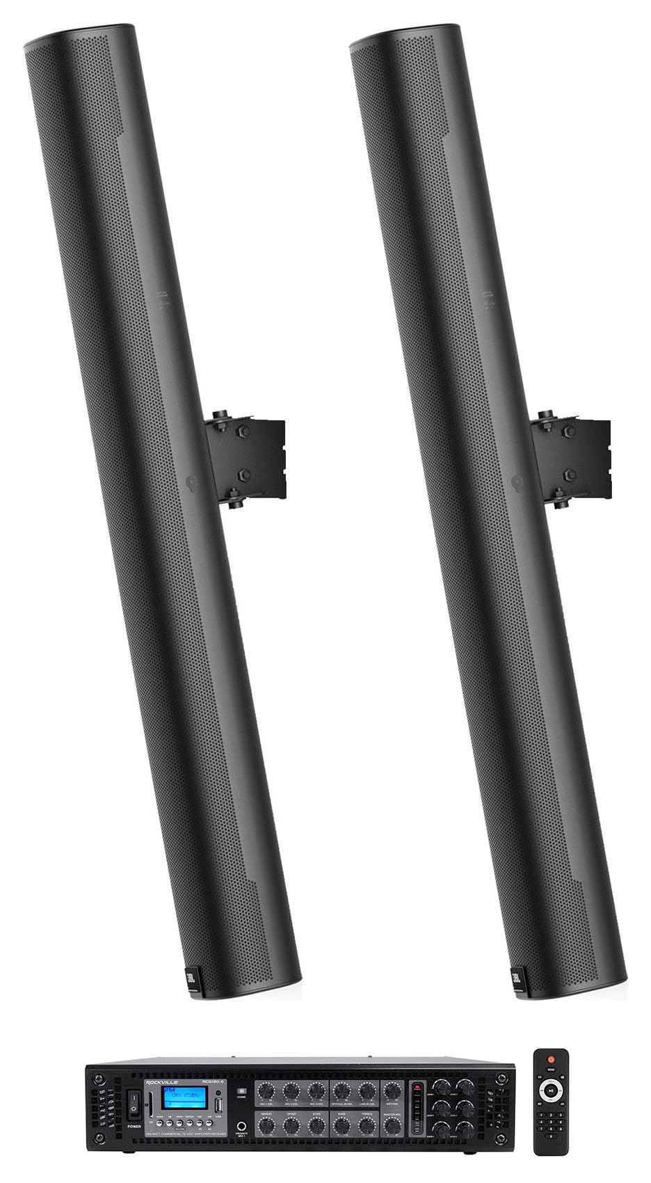 Rockville Amp Bundle with (2) JBL COL800-BK 32