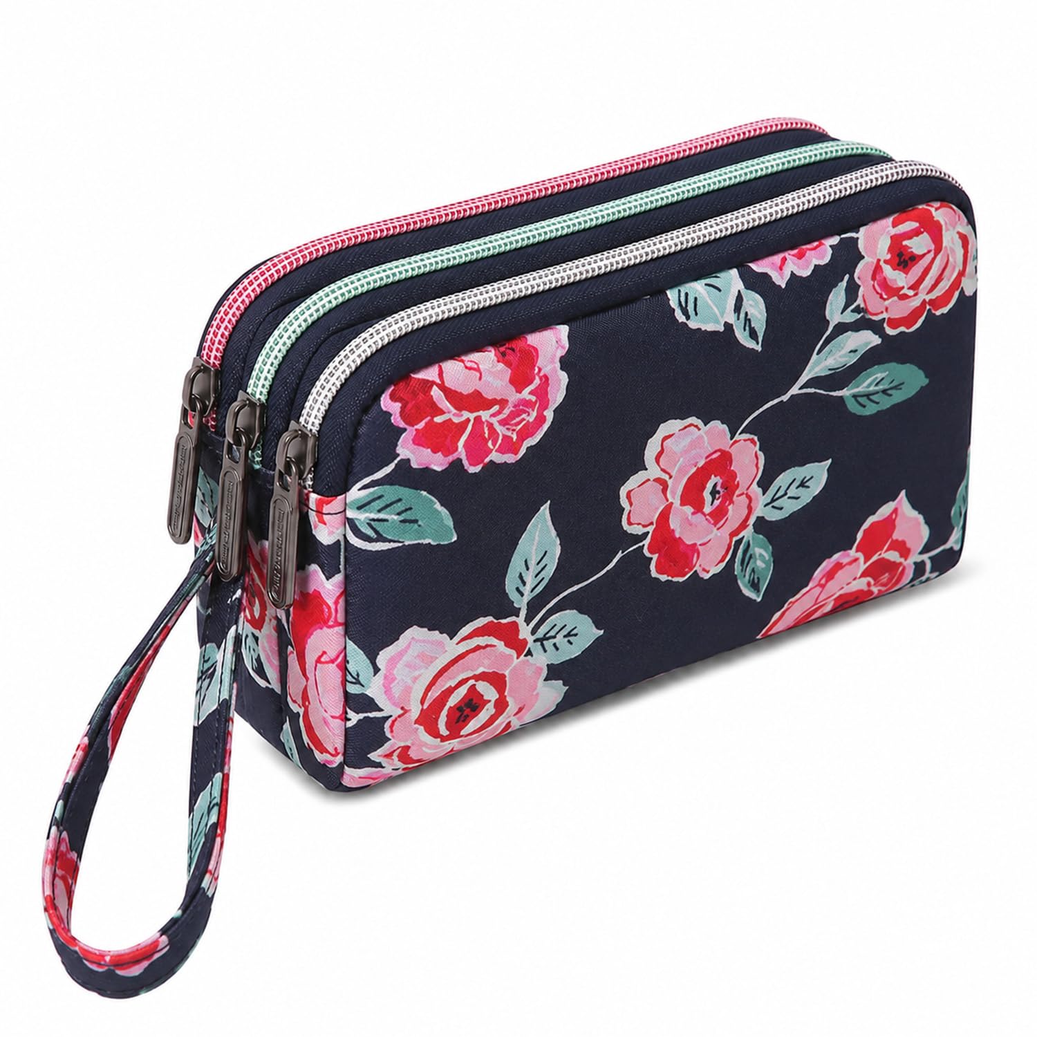 Women's Clutch Canvas Art Three-Layer Long Wallet Women's Handbag Large Capacity Key Coin Purse Casual Mobile Phone Bag-image-35