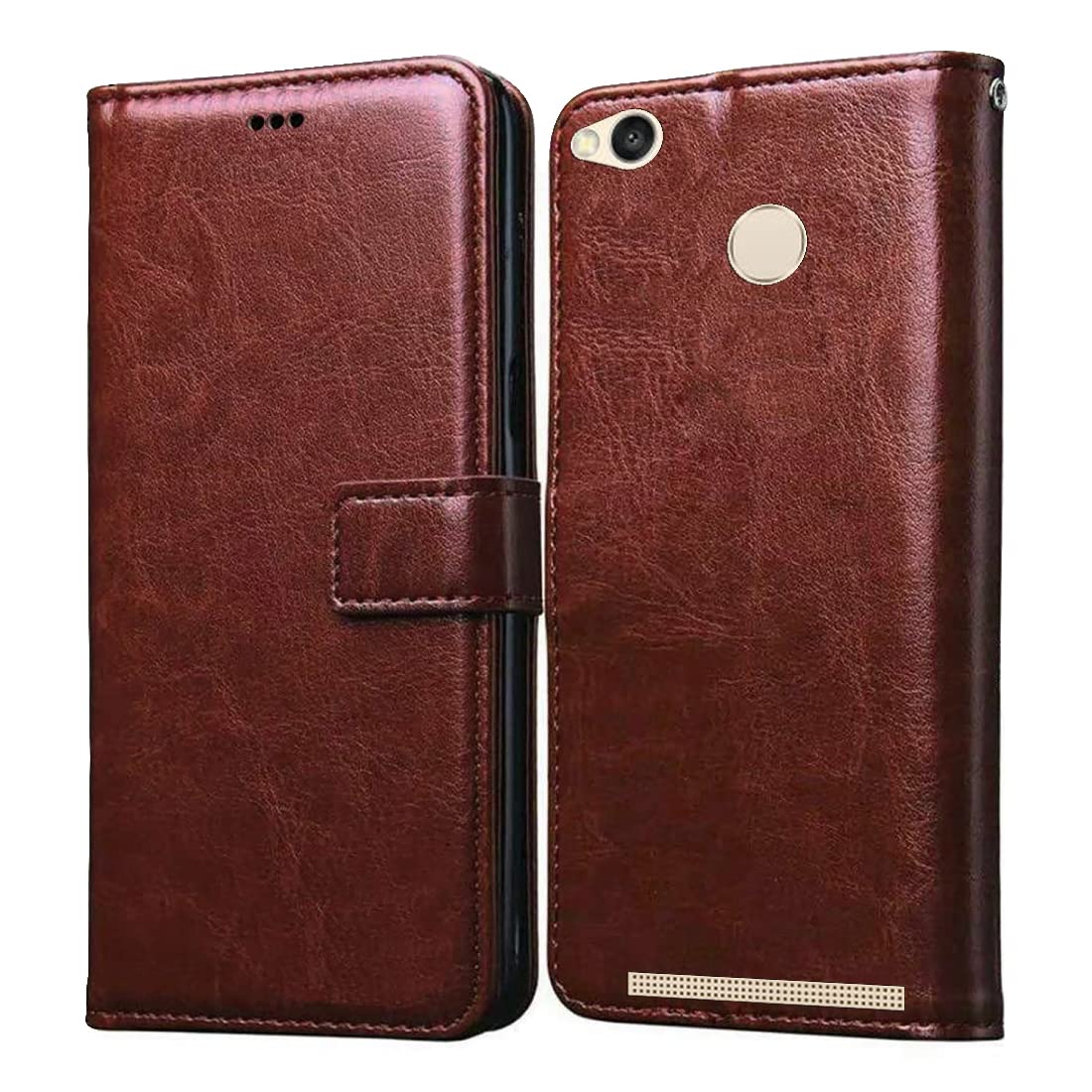 Amazon Brand- Solimo Flip for Mi Redmi 3S Prime (Leather_Brown) (B09WX2BQWS) Amazon Price History, Amazon Price Tracker