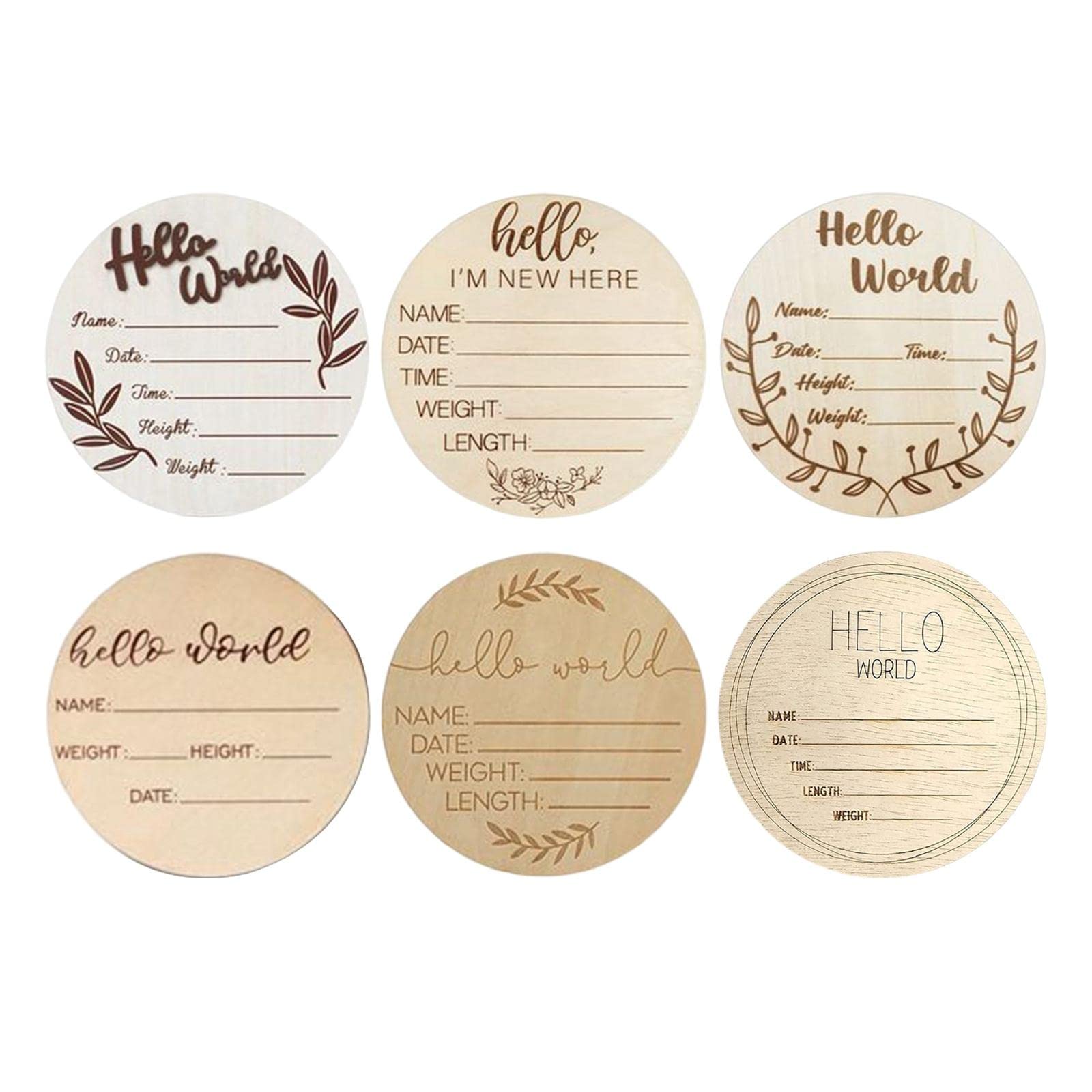 SECRET DESIRE 18Pcs Monthly Milestone Wood Discs for Photography Props Baby Shower Gifts|Other Baby Keepsakes-image-27