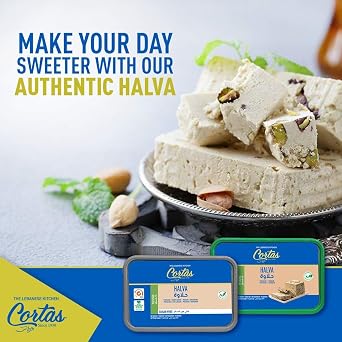 Cortas - Premium Halva with Pistachio, 2 Lb / 907 G