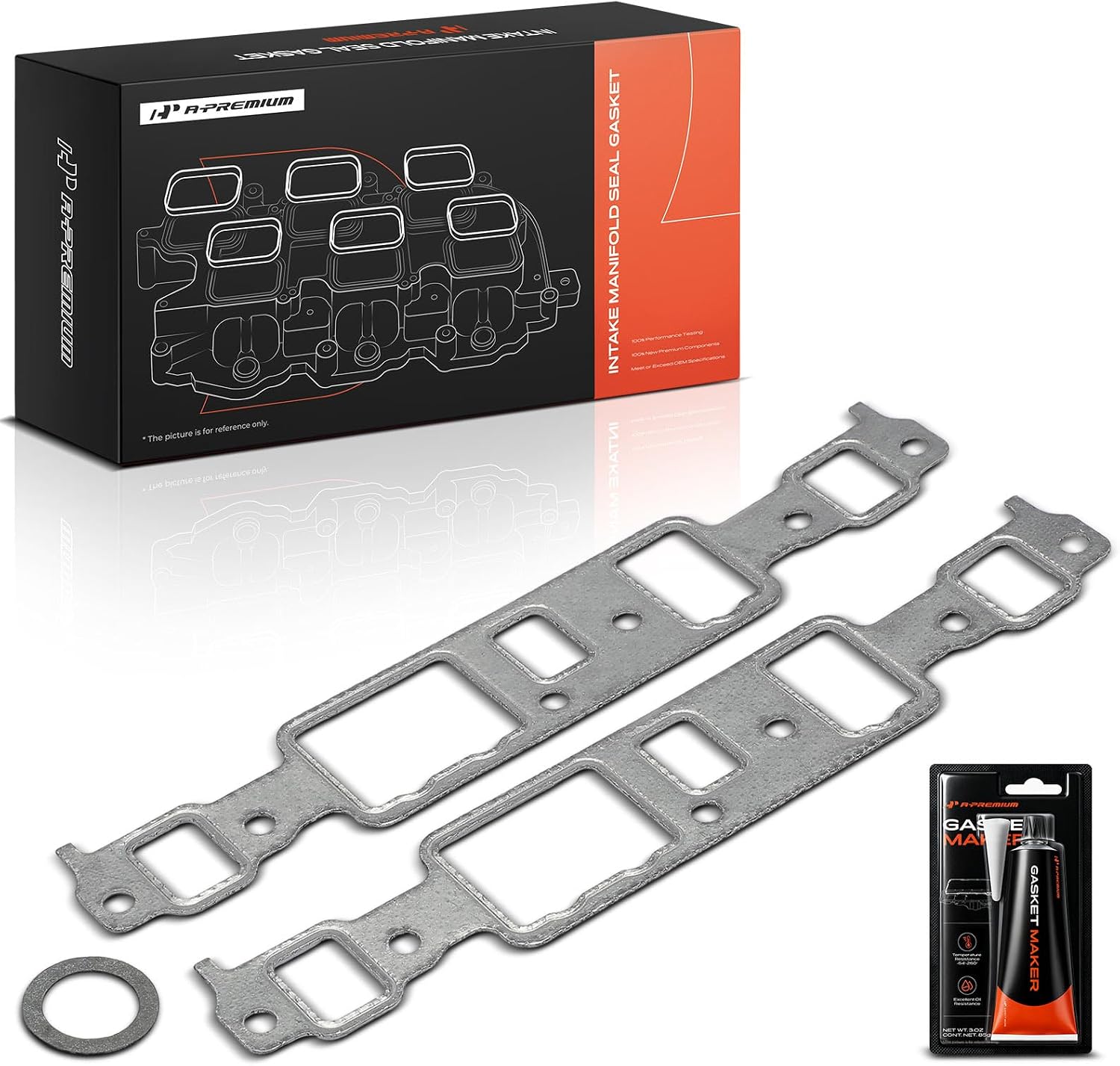 A-Premium Lower Engine Intake Manifold Gasket Set Compatible with Chevrolet Blazer 1995, Astro 1992-1995, S10 1992-1995, S10 Blazer 1992-1994 & Oldsmobile Bravada & GMC Jimmy, Safari, Sonoma, 4.3L