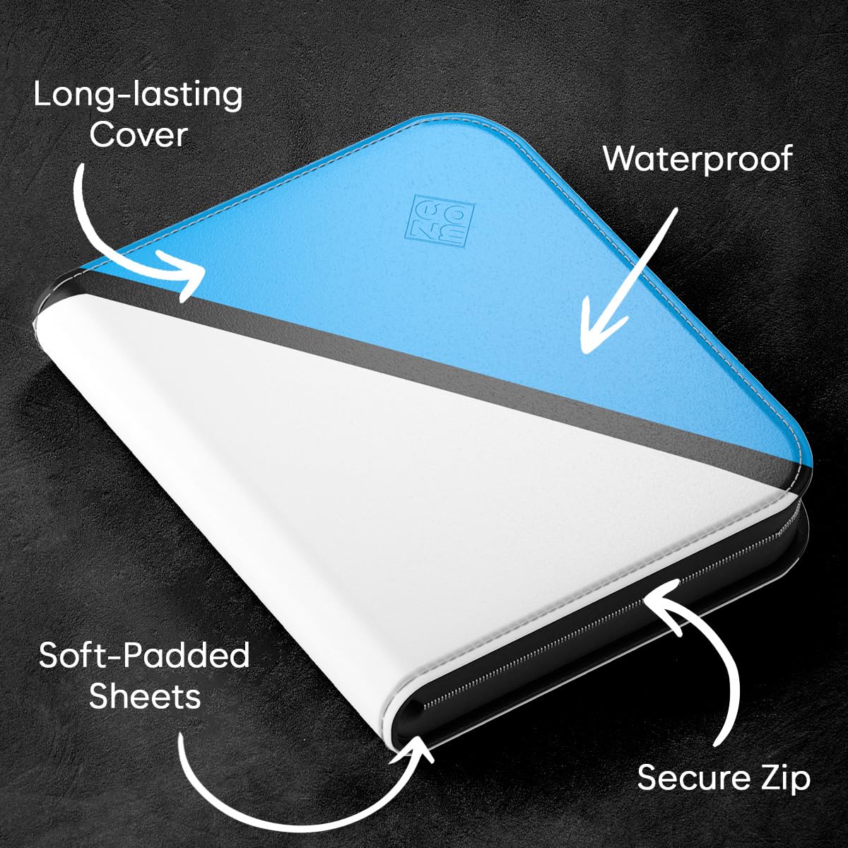 Trading Card Binder 4 Pocket, With 50 Pages + 400 Slot Capacity, Top Loading Sleeves, PU Leather Cover - Image 2