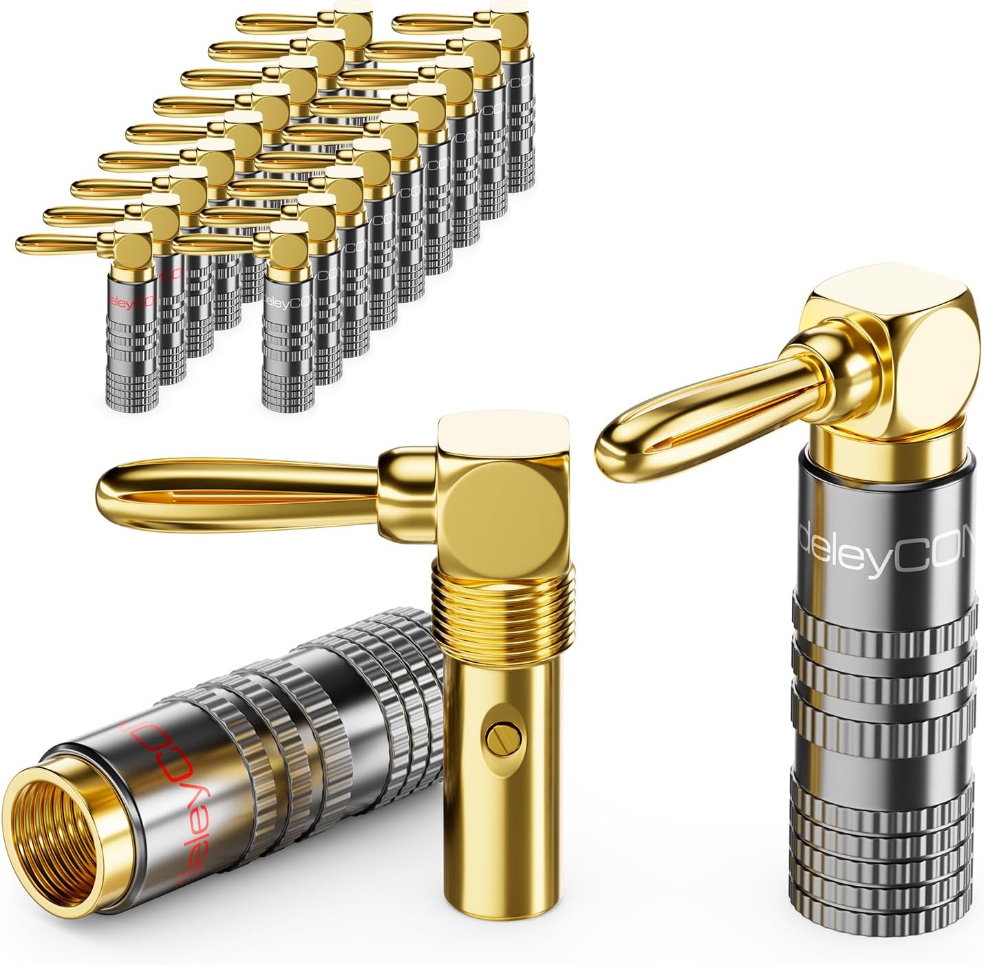 Connettori A Banana Placcati Oro - Set Da 8 Pezzi Per Cavi Altoparlanti HiFi - Foto 7