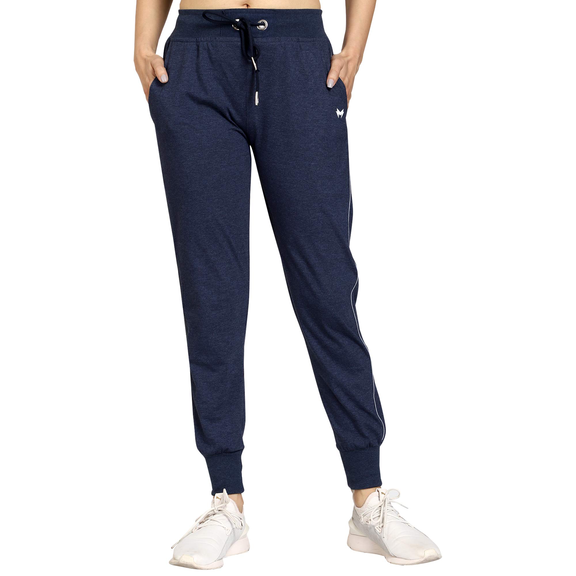 Women's Soft Cotton Track Pants | Slim Fit Jogger Lower with Drawstring Waistband, Ribbed Cuffs & Side Pockets | Gym, Yoga, Running & Casual Wear-picture-43