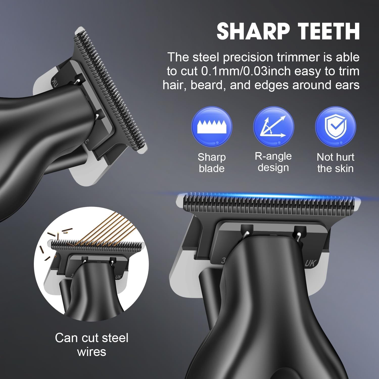 Blackout Trimmer Plus Zero Gap?barbers tonic blackout trimmer zero gap with Hair Cutting Mold?3-in-1 Razor?Rechargeable Zero-Gapped Safety Razor Hair Clipper for Men?Create Sharp Lines with Ease