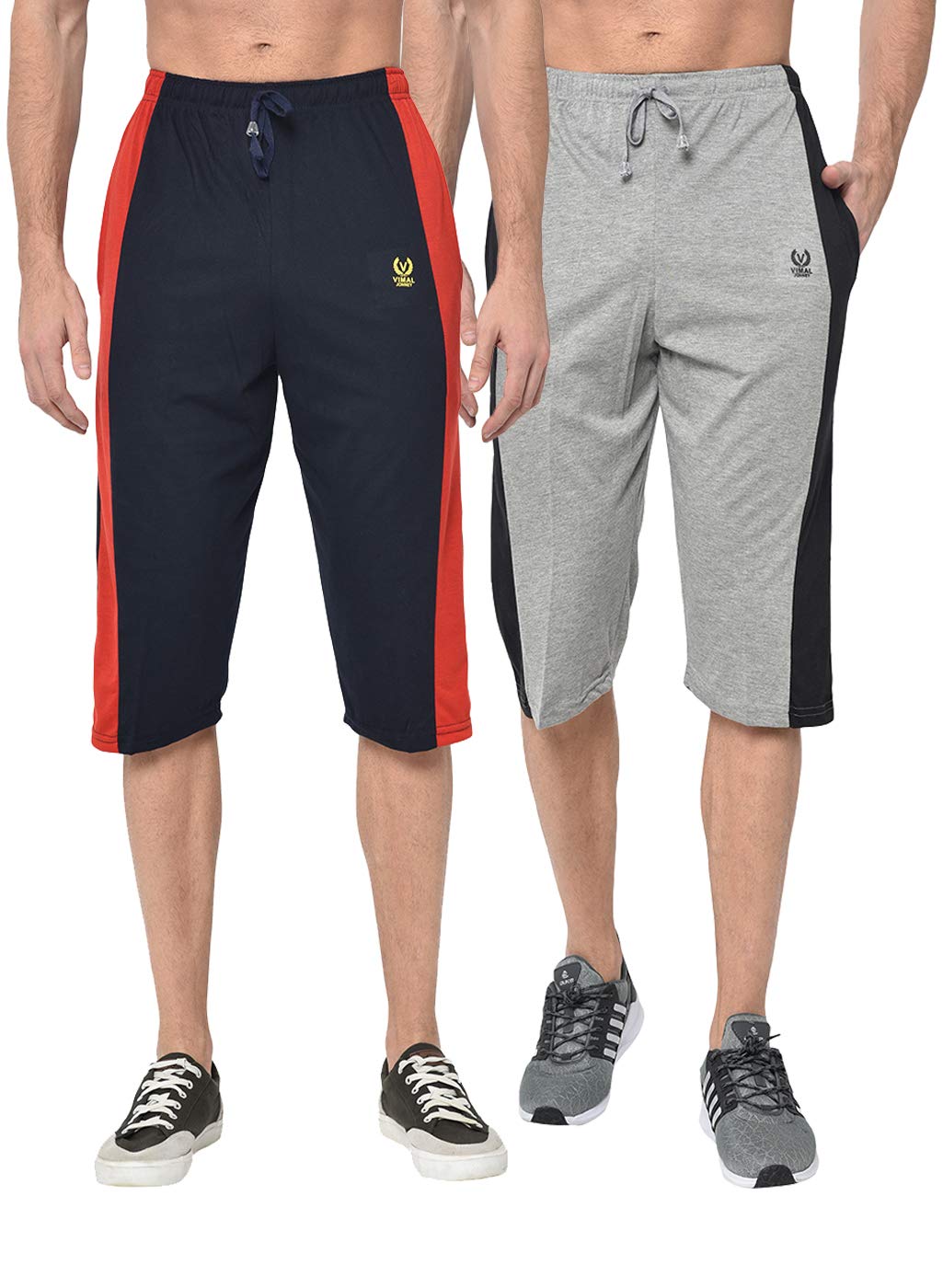 Regular Fit Multicolor Men Capris(Pack of 2-MACK634589)-image-14