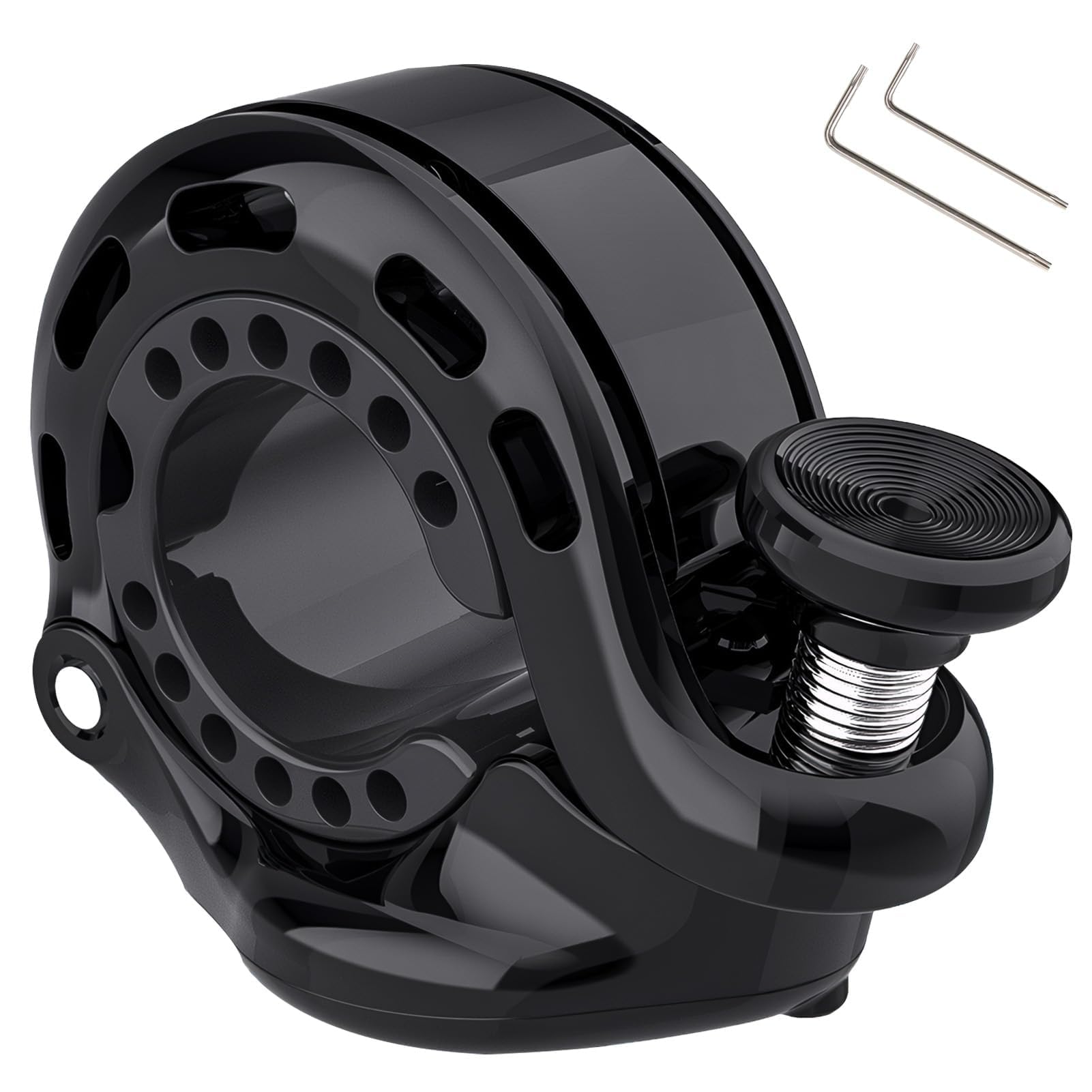 Sonnette vélo Adulte Mini 2026 Nouvelle Version 110 DB en Alliage d’Aluminium, Sonnette de vélo pour Guidon 22,2 à 31,8 mm, klaxon vélo Discret pour VTT, vélo de Route, vélo électrique
