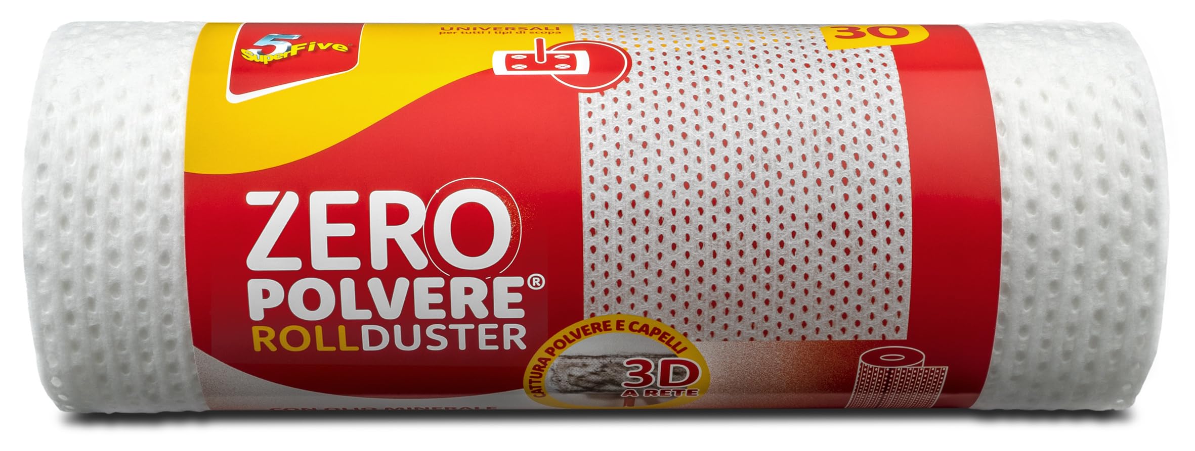SUPERFIVE, Roll Duster, Catturapolvere in Rotolo da 30 Strappi, Panno Cattura Polvere, Trama a Rete Potenziata (8)