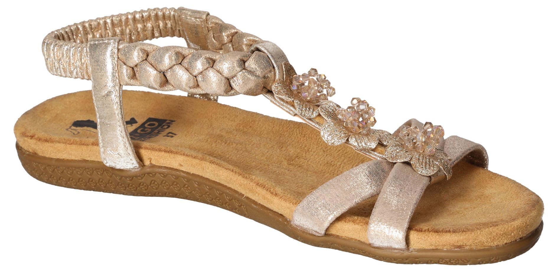 2Go Fashion Damen 8018-815-9 Flache Sandale