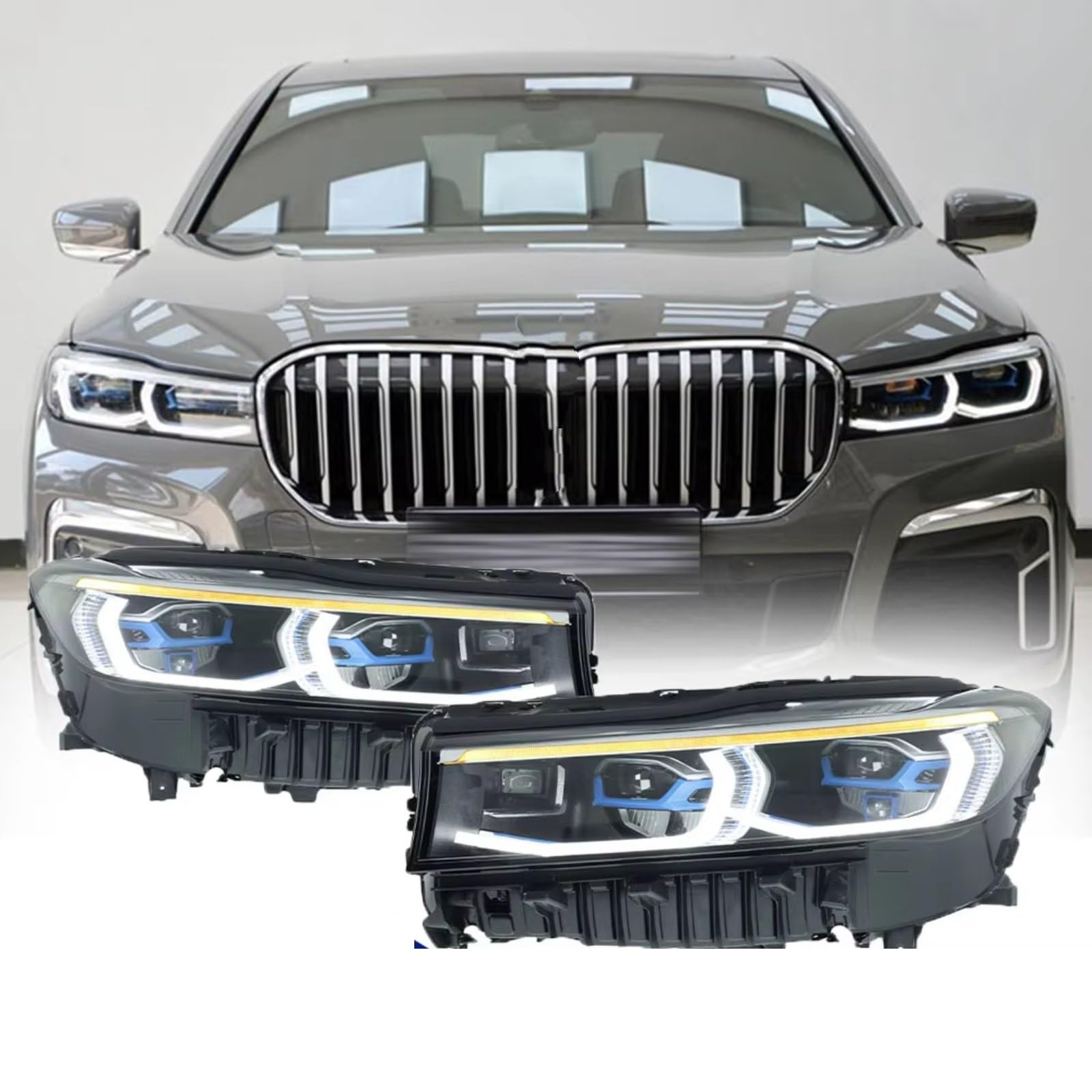 Faro Coche Compatible Con Serie 7 Para G12 2016 2017 2018 2019 Faros Delanteros Coche Señales Giro Accesorios Automóviles Luces Circulación Diurna