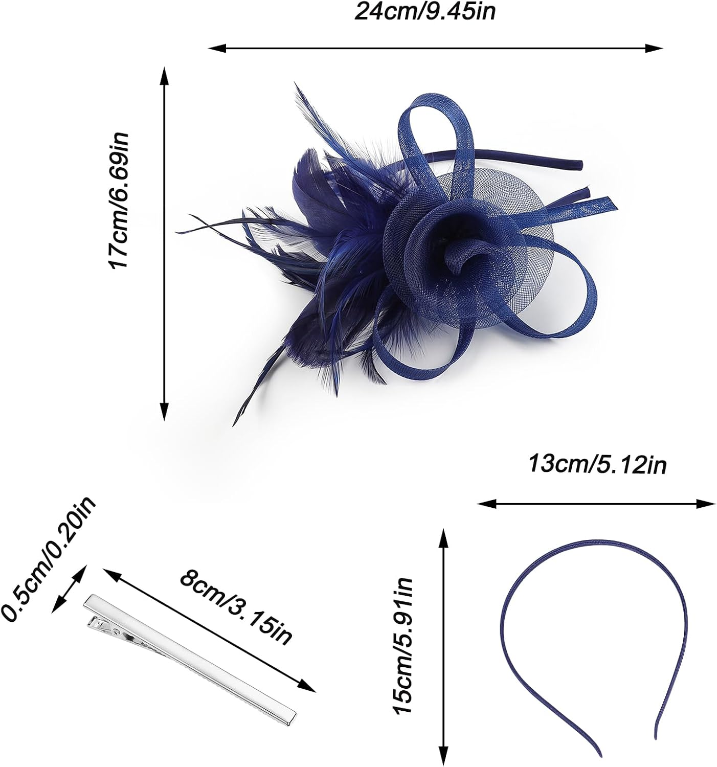 Fascinators Hats 20s 50s Pillbox Hat Tulle Fascinators for Women Tea Party Headband Clip Hat Wedding Cocktail Headwear
