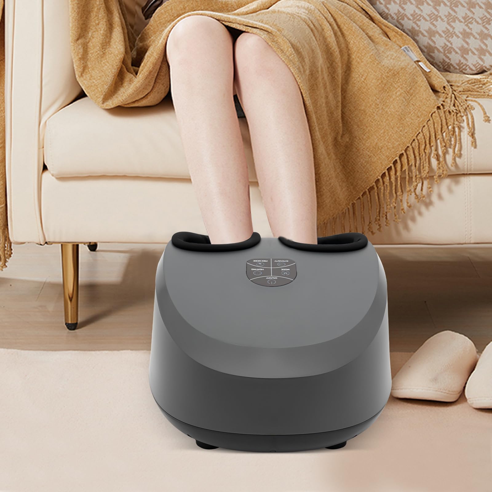 Elektrisches Fußmassagegerät,Shiatsu Fussmassage Massagegerät für Füße, Fußmassagegerät mit Wärmefunktion,für müde Muskeln und Fußsohlen