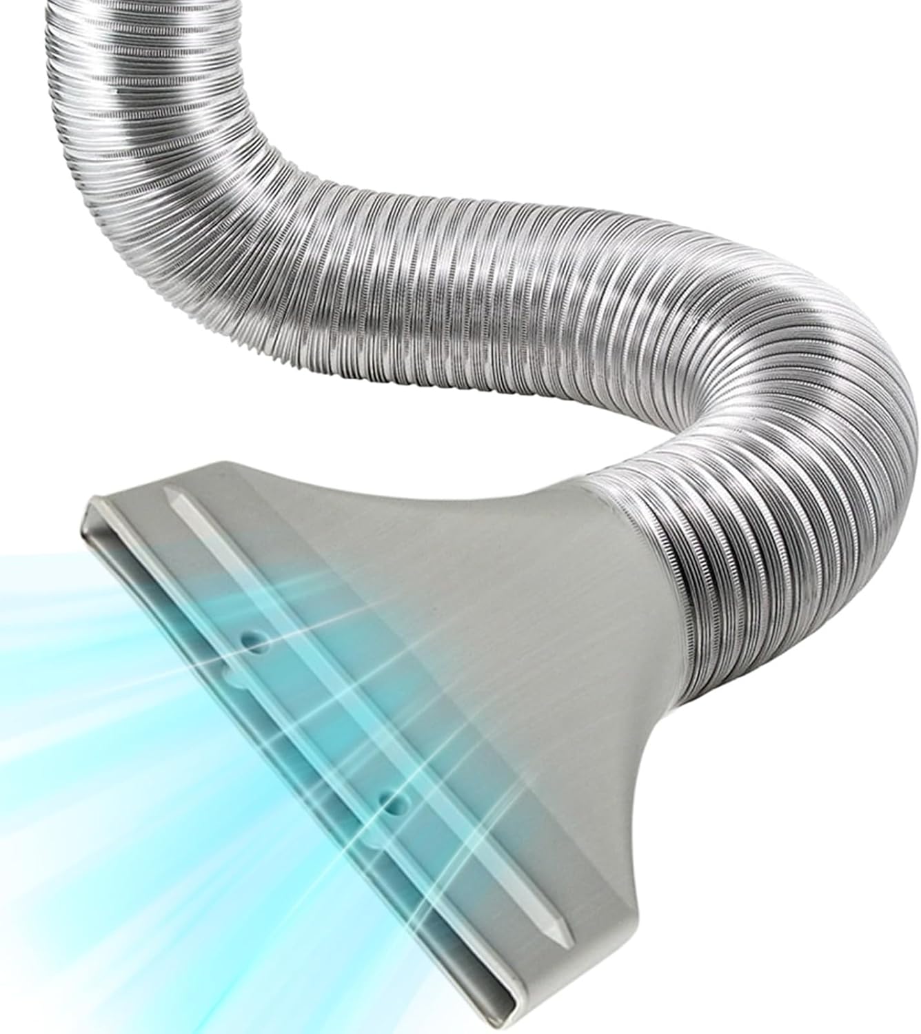 Flat Air Conditioner Exhaust Hose, Air Conditioner Portable Exhaust Hose Window Adapter, Exhaust Port Connector for Portable Air Conditioner Dryer Ventilation System (2)