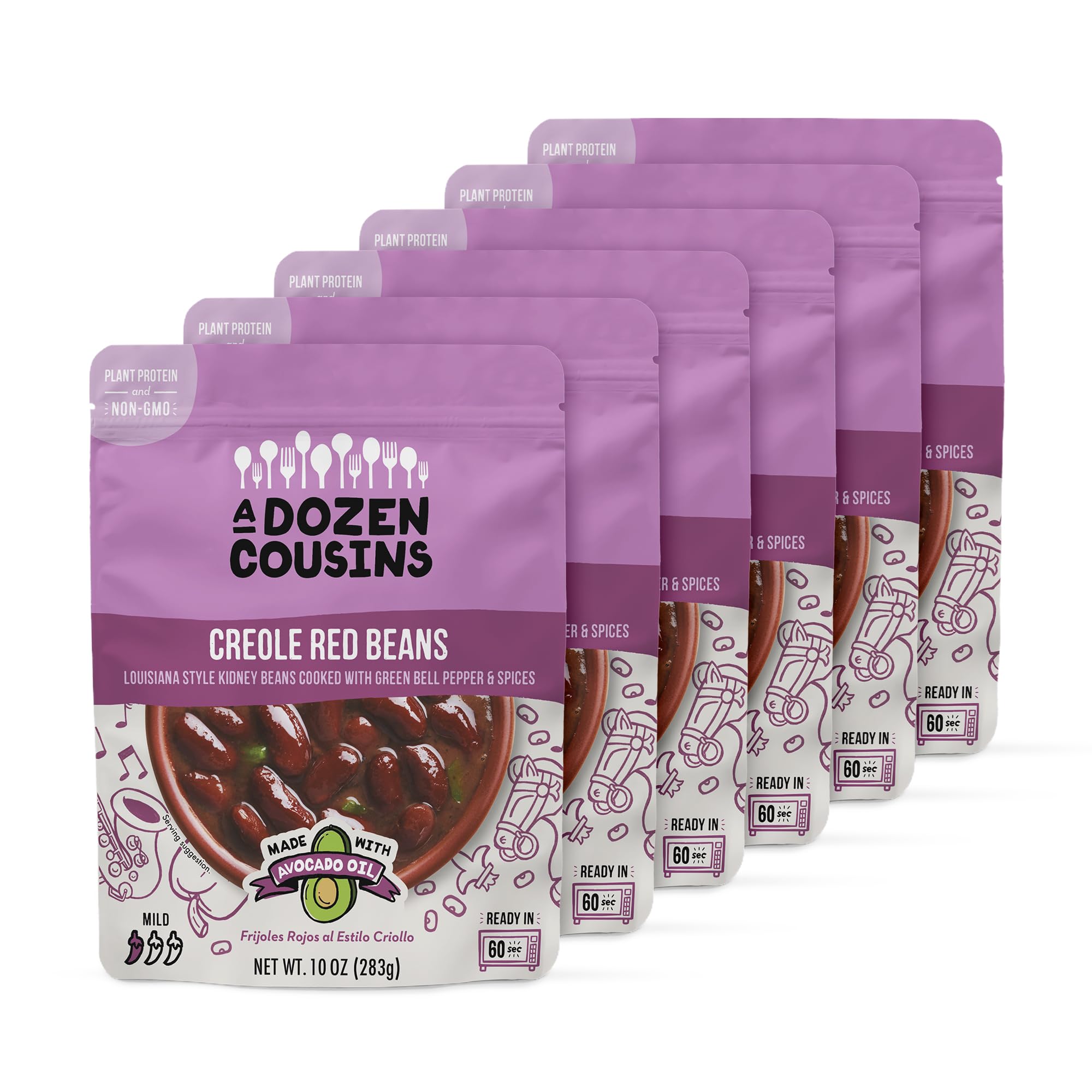 Amazon.com : A Dozen Cousins Vegan Creole Red Beans 6pk, Seasoned