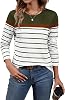 Camisas de manga larga a rayas para mujer WIHOLL, tops de otoño, outfits 2026 5