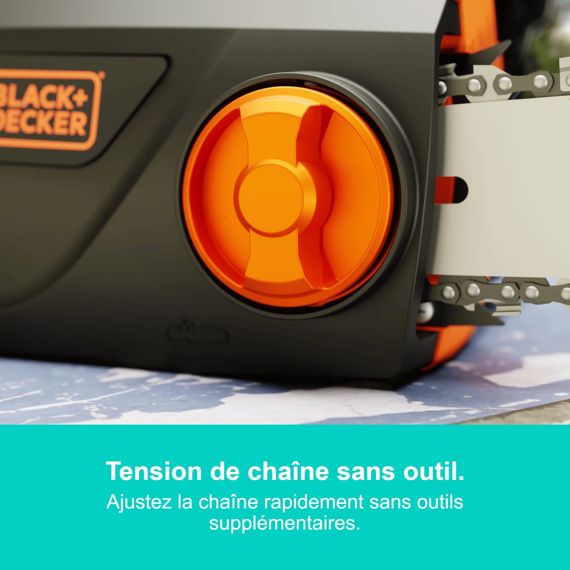 BLACK+DECKER Tronçonneuse électrique filaire 2000W, 40 cm avec chaîne anti-rebond, BECS2040-Q