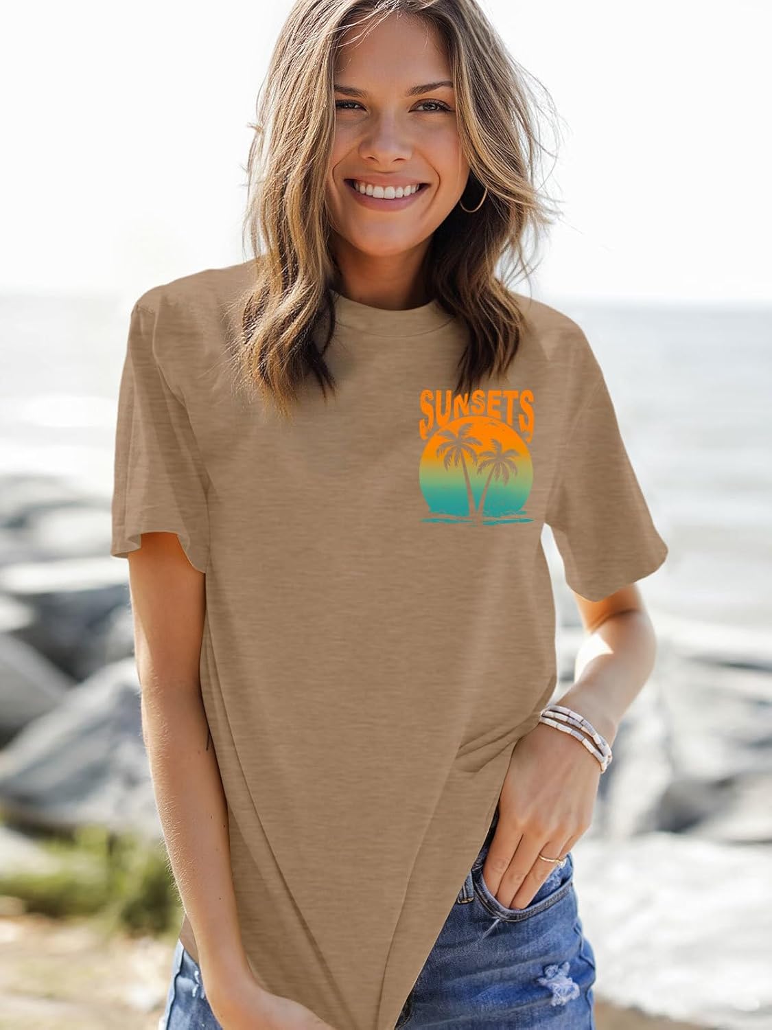 Beach Shirts for Women Hawaiian Beach Party Tops Casual Summer Tropical Graphic Outfits - Image 3