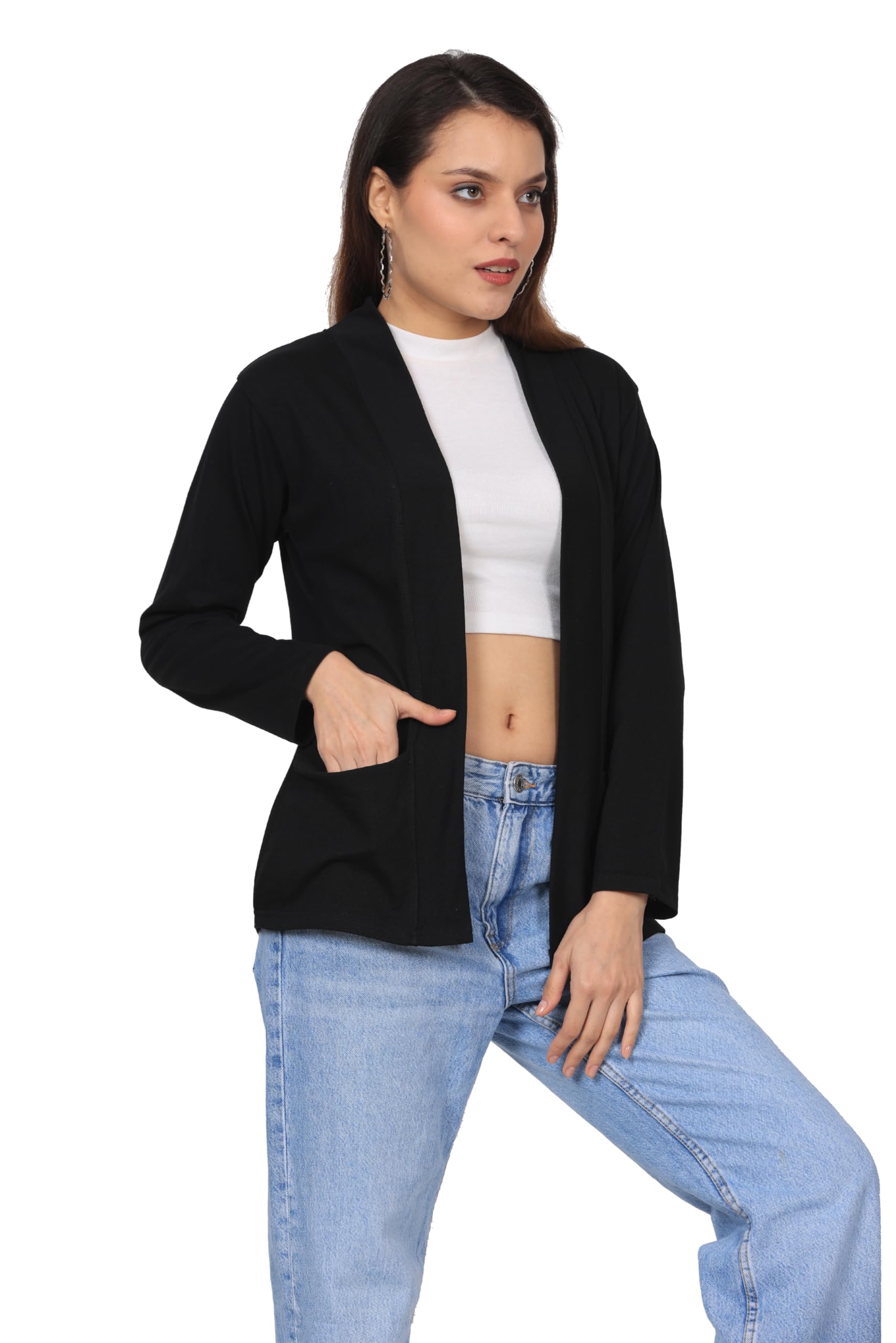 rravayki Women Pocket Shrug Full Sleeve-picture-44