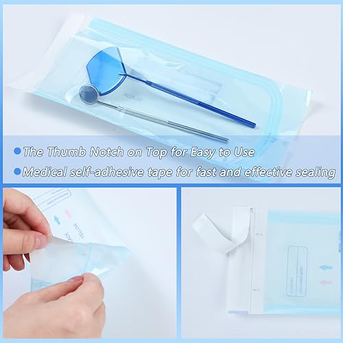 Miniatura 6 de 1000 bolsas autoadhesivas de diferentes tamaños, bolsas dentales, bolsas para instrumentos de arte de uñas, bolsas para herramientas de dentista, 5