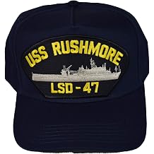 EC USS Rushmore LSD-47 Ship HAT - Navy Blue - Veteran Owned Business