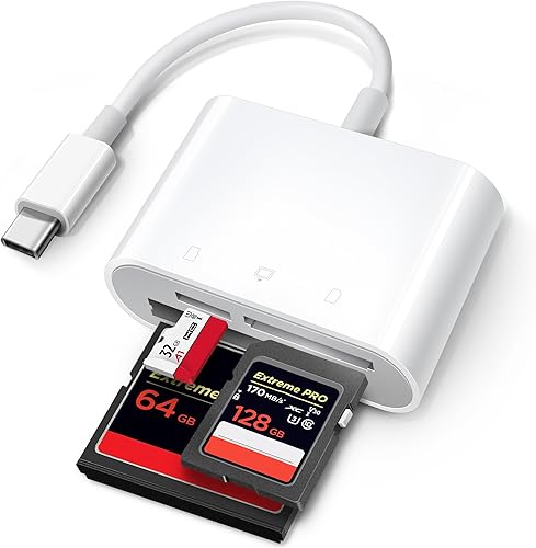 Lector de tarjetas SD USB C para iPhone 15iPadMac, ChiaoPio USB C a SD CF, adaptador de tarjeta de memoria tipo C con ranuras compactas