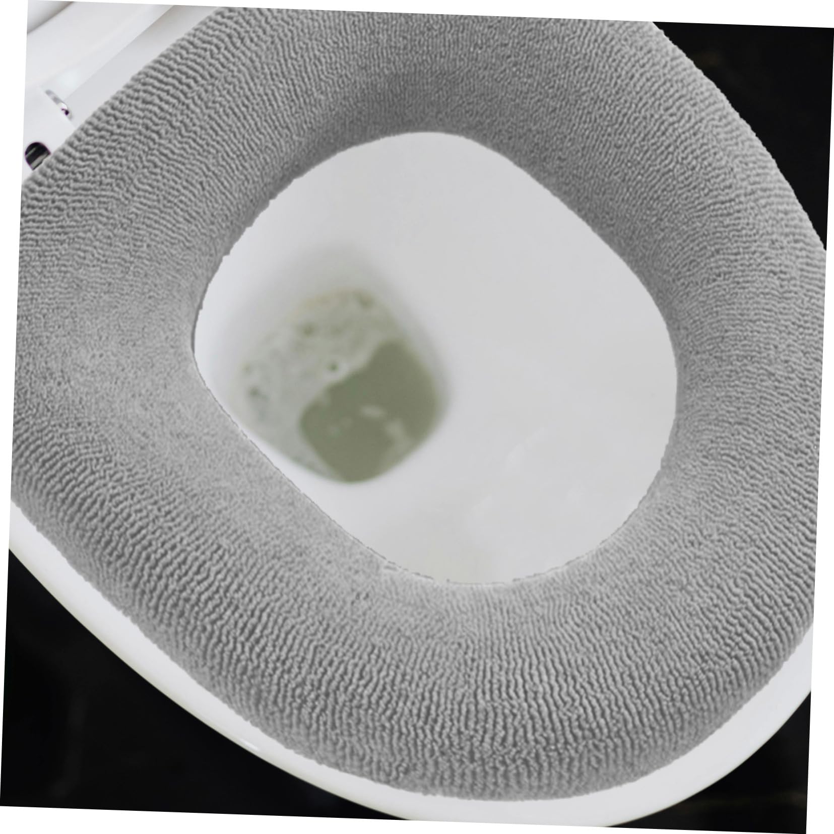 HOOTNEE Fluffy Warm Toilet Seat Cover Washable Reusable Pad Soft Comfortable for Cold Seats Easy to Use Clean 3pcs Set Gray Purple Yellow