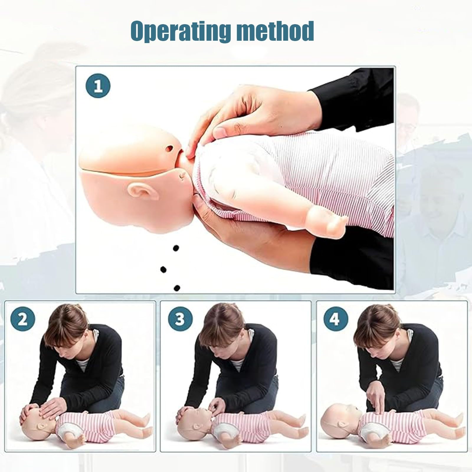 Modèle de réanimation cardiopulmonaire (RCR), entraînement de premiers secours, mannequin de RCR avancé avec sac, mannequin d'entraînement professionnel A