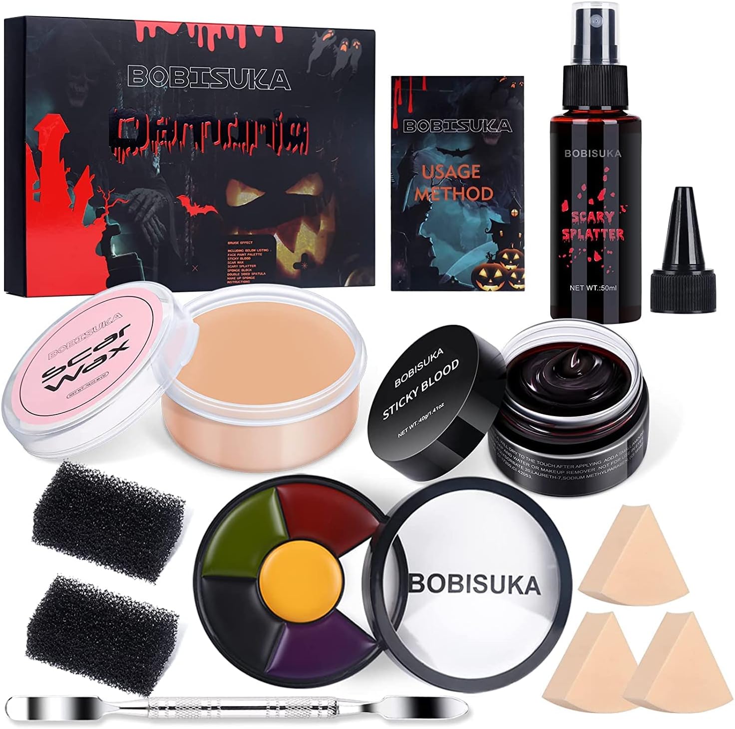 BOBISUKA Special Effects SFX Halloween Makeup Kit 5 Colors Bruise