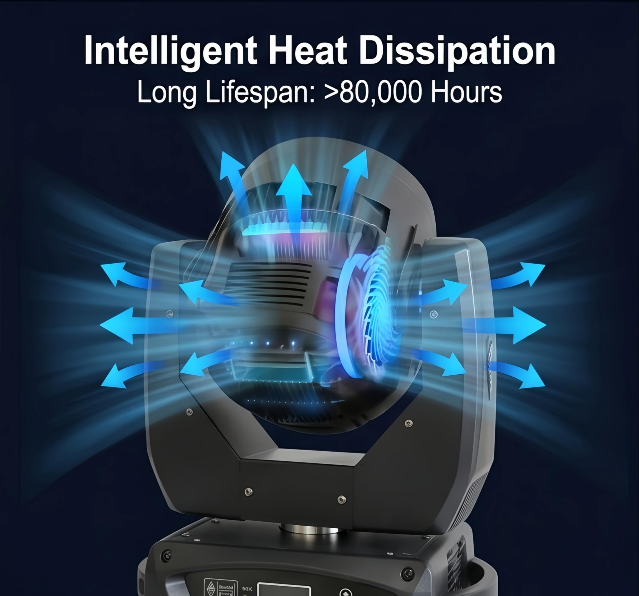 JCYWFLODY 19x15W Moving Head Light for Stage Lighting Effect, RGBW